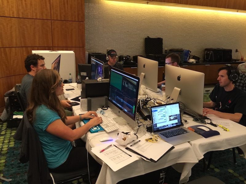 The Taillight TV CMA Music Festival post-production team hard at work.