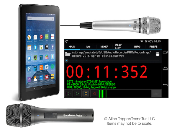 Use the under US$50 Kindle Fire as a 48 kHz audio recorder