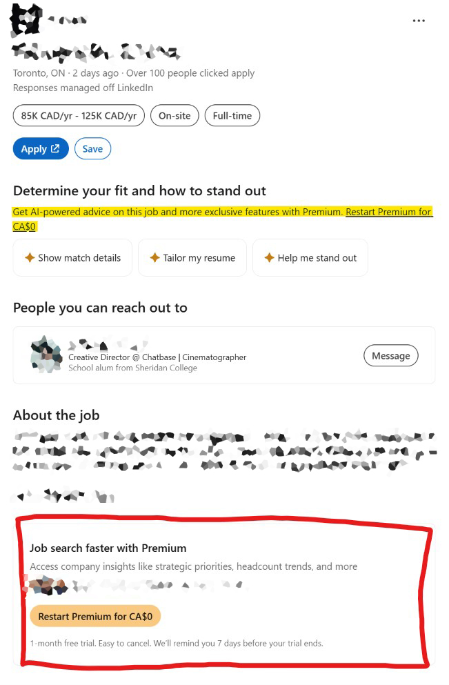 LinkedIn: Networking, or Just Another Social Media Feed? 2 Linkedin Job Post