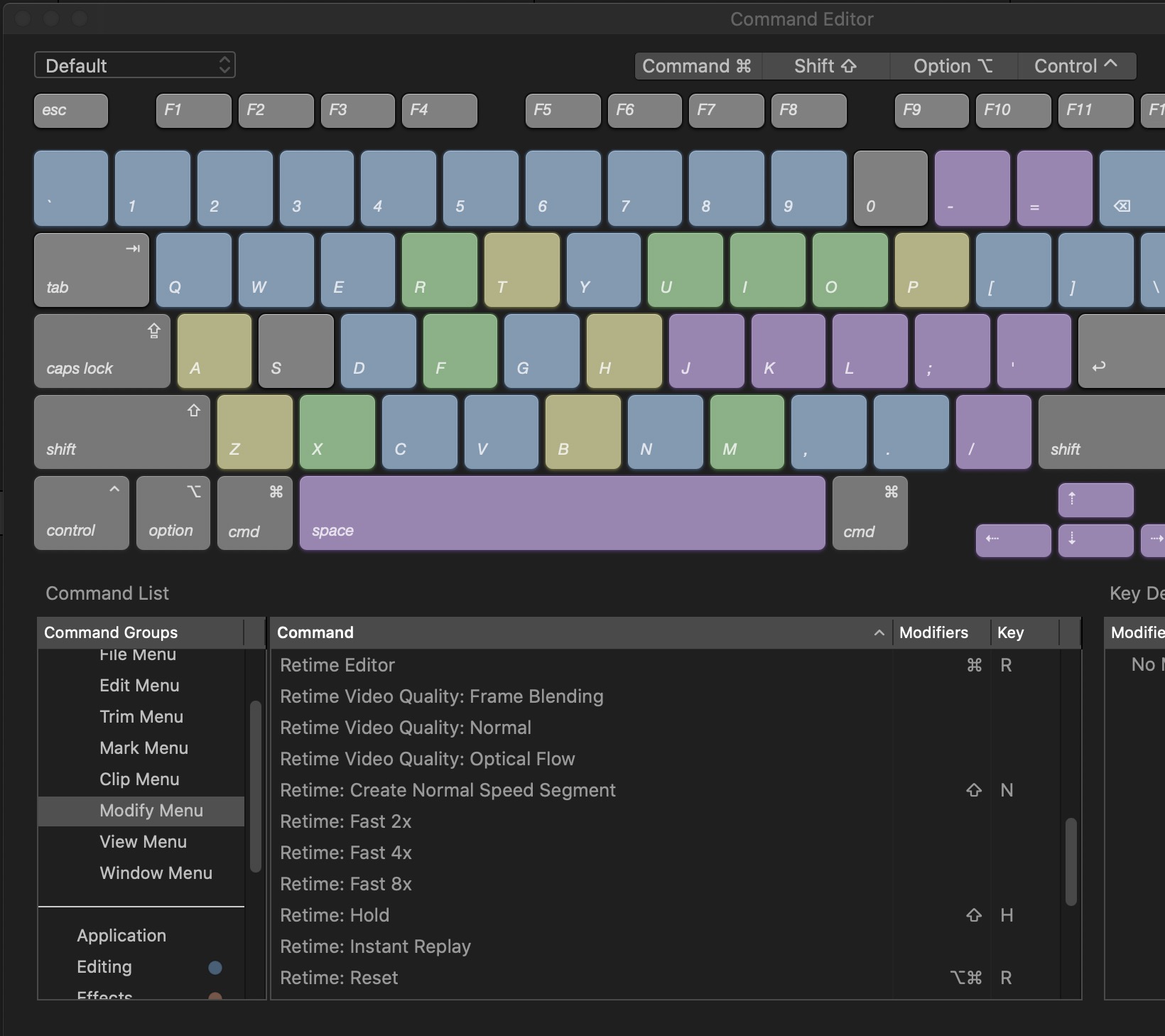 loupedeck-retime-keyboard-default