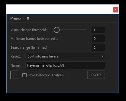 Magnum from AE Scripts - Magnum Window