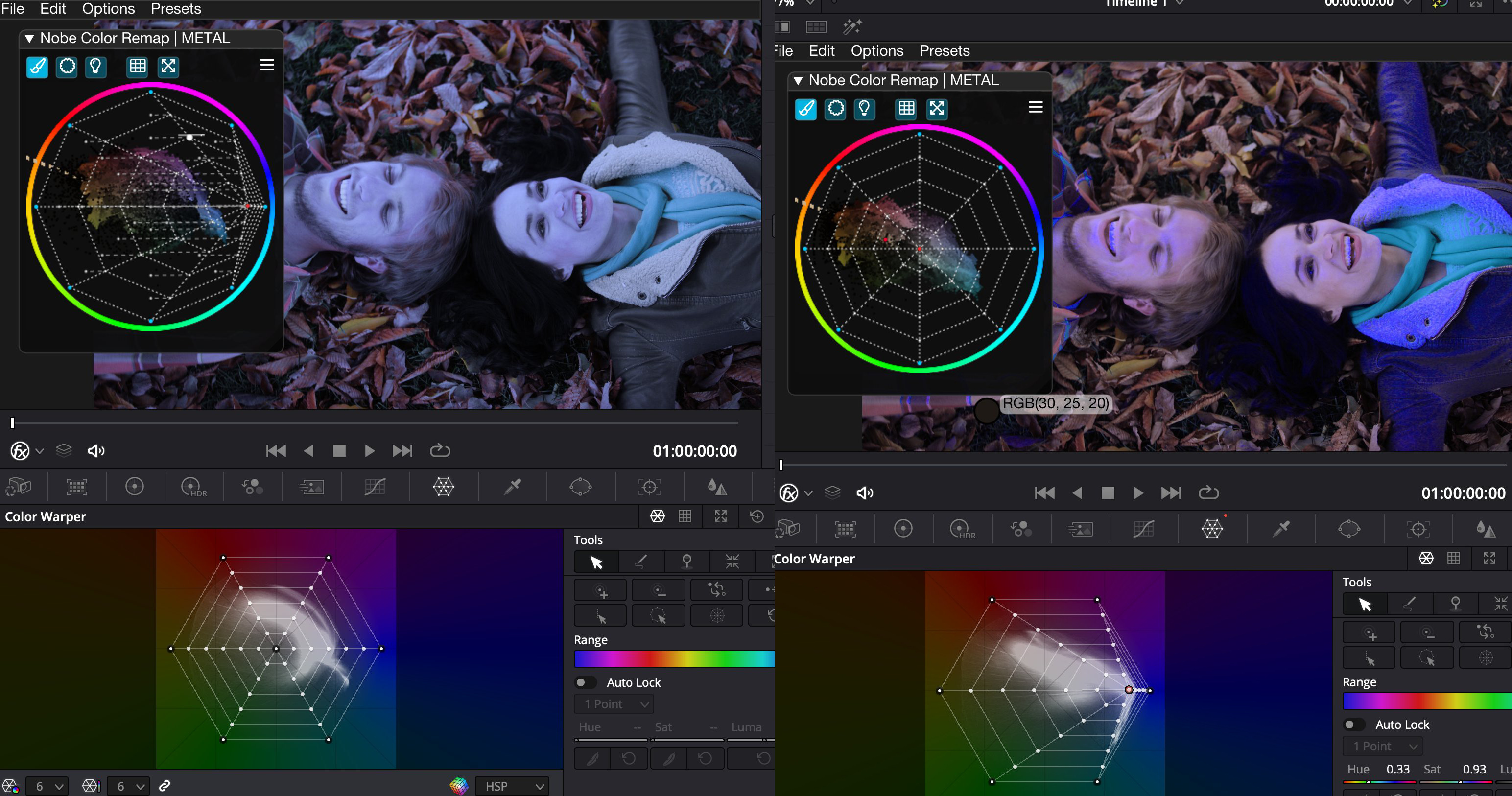 Nobe Color Remap for all your post-production tools. The original Color Warper 4