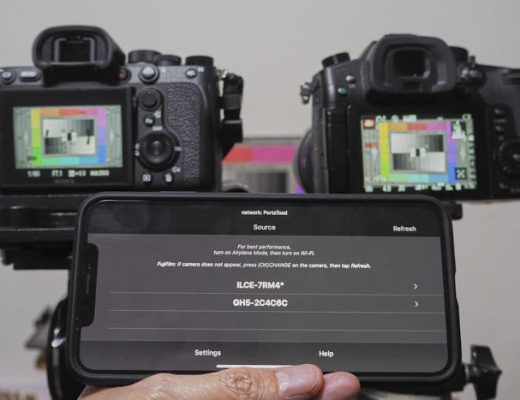 FieldMonitor showing both A7Riv and GH5 on same network