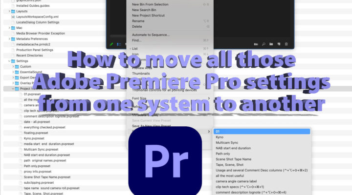 How to move your Adobe Premiere Pro keyboard shortcuts and user settings, most all of them 1