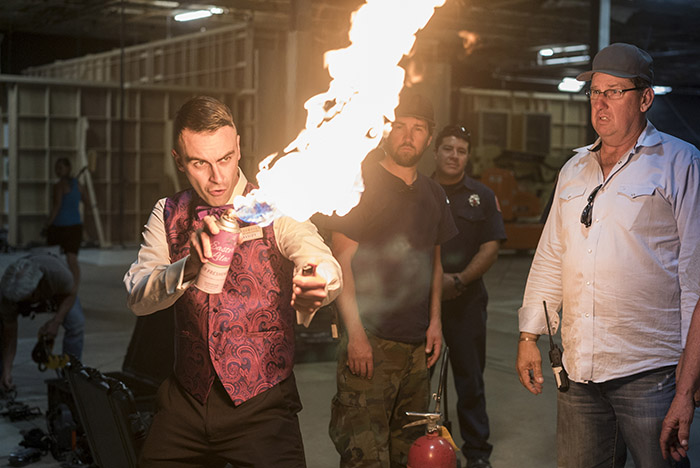 Joseph Gilgun as Cassidy; BTS - Preacher _ Season 1, Pilot - Photo Credit: Lewis Jacobs/Sony Pictures Television/AMC