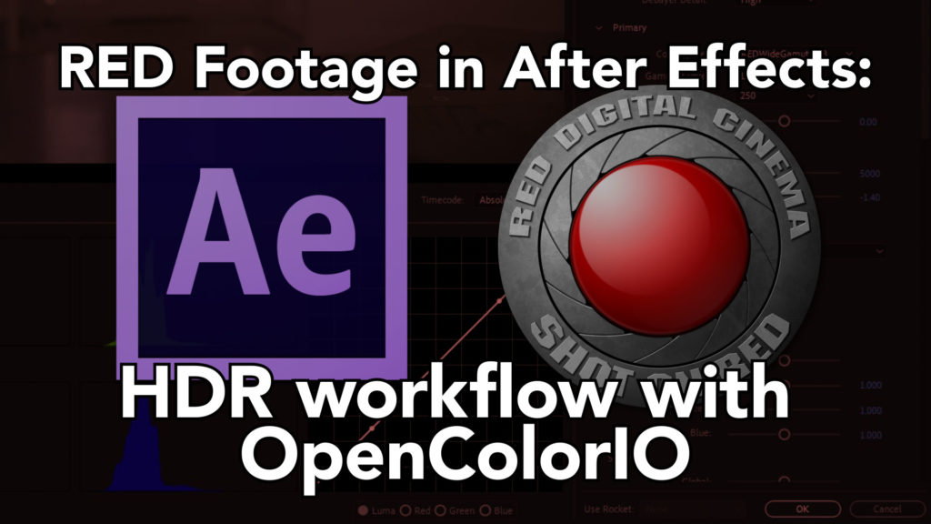 Using RED files in HDR After Effects Projects 1