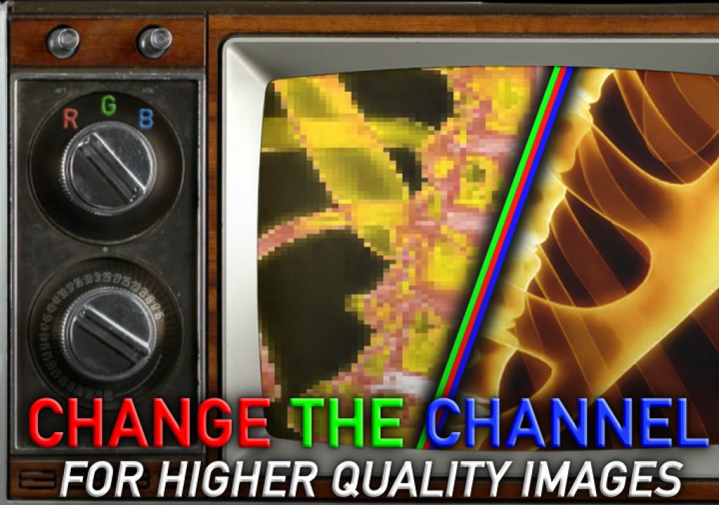 Improving image quality by changing channels 1