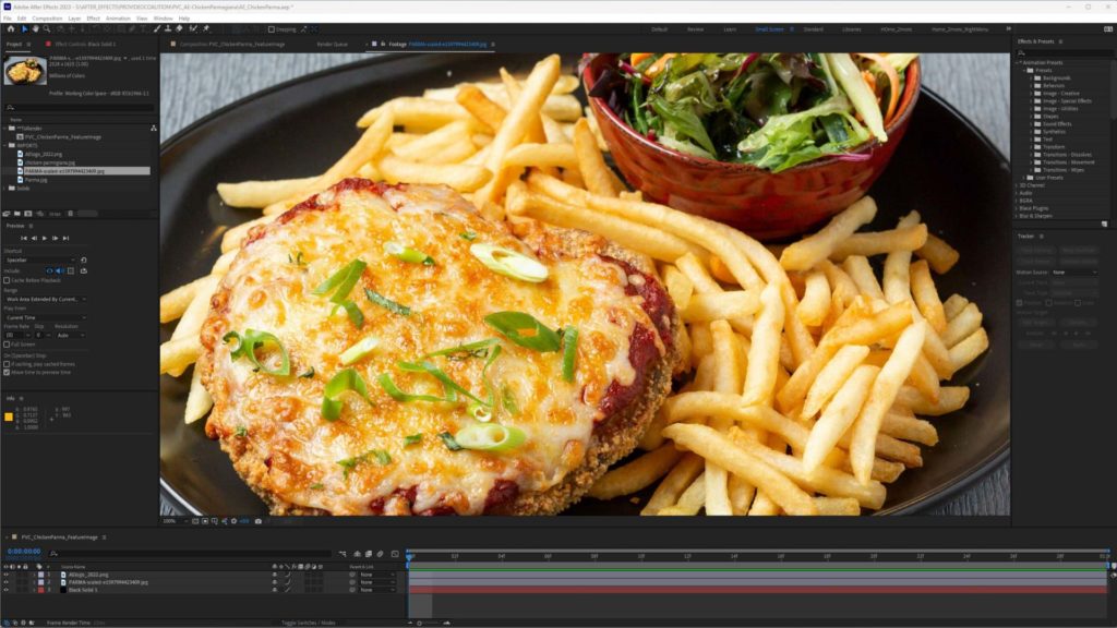 After Effects and chicken parmigiana are the same 3