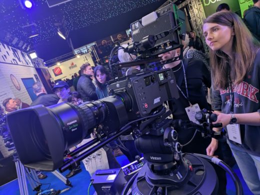 Equipment great and small at BSC Expo 4 Show attendee tries an Alexa with Arri's LPS-1 live production module.