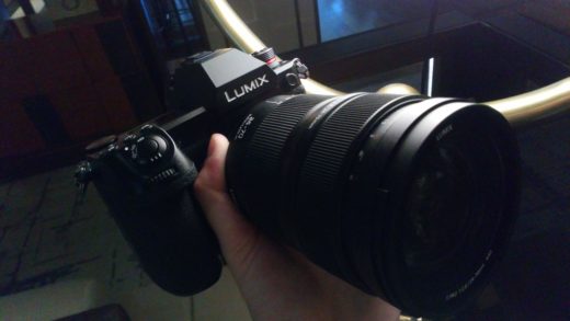 A modern sevoactuated stills lens mounted on a Panasonic camera