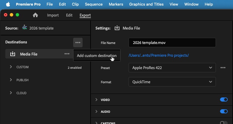 Tool Tip Tuesday for Adobe Premiere Pro: Custom Export Destinations 11 Tool Tip Tuesday for Adobe Premiere Pro: Custom Export Destinations 11