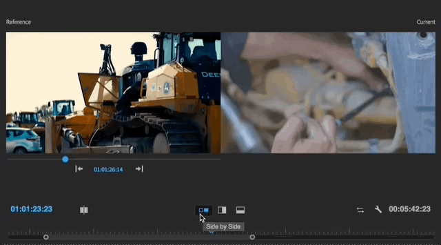 Adobe Premiere Pro comparison view options