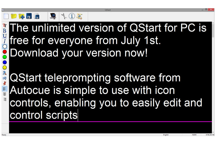 QStart: free teleprompting software for everybody