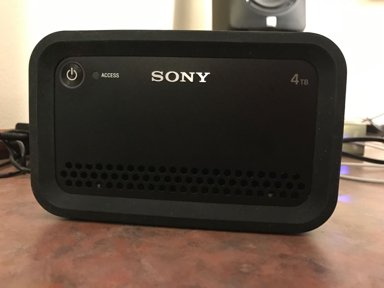 The Sony Rugged RAID sitting, ready to power and serve up media.