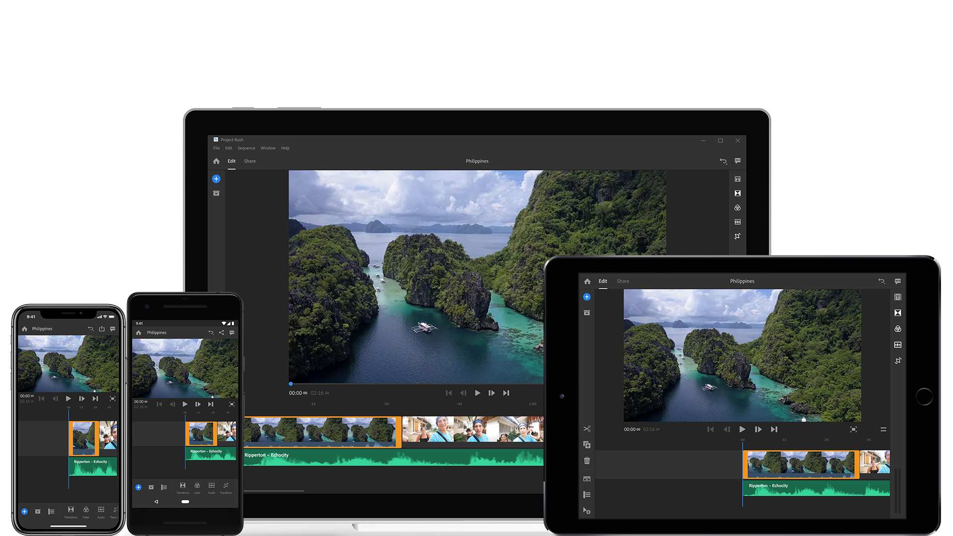 Adobe Project Rush: pro mobile/cross-device editing software 10