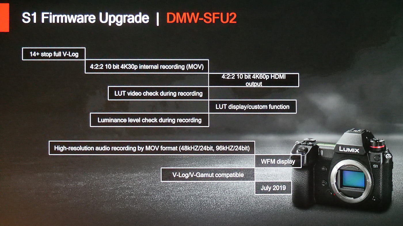 S1 firmware upgrade details