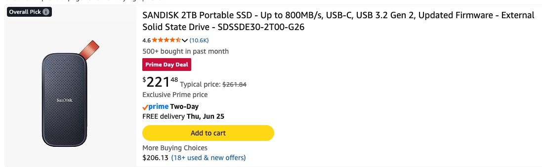 Any good external SSD deals for Amazon Prime Day? 17 Any good external SSD deals for Amazon Prime Day? 17