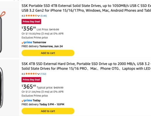 Any good external SSD deals for Amazon Prime Day? 50