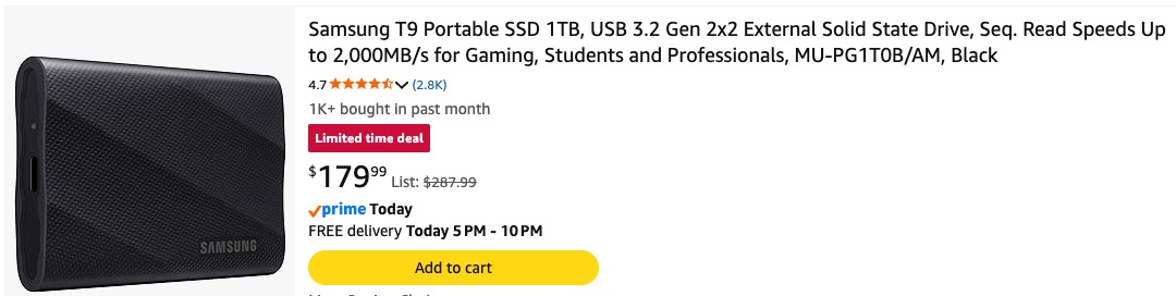 Any good external SSD deals for Amazon Prime Day? 16 Any good external SSD deals for Amazon Prime Day? 16