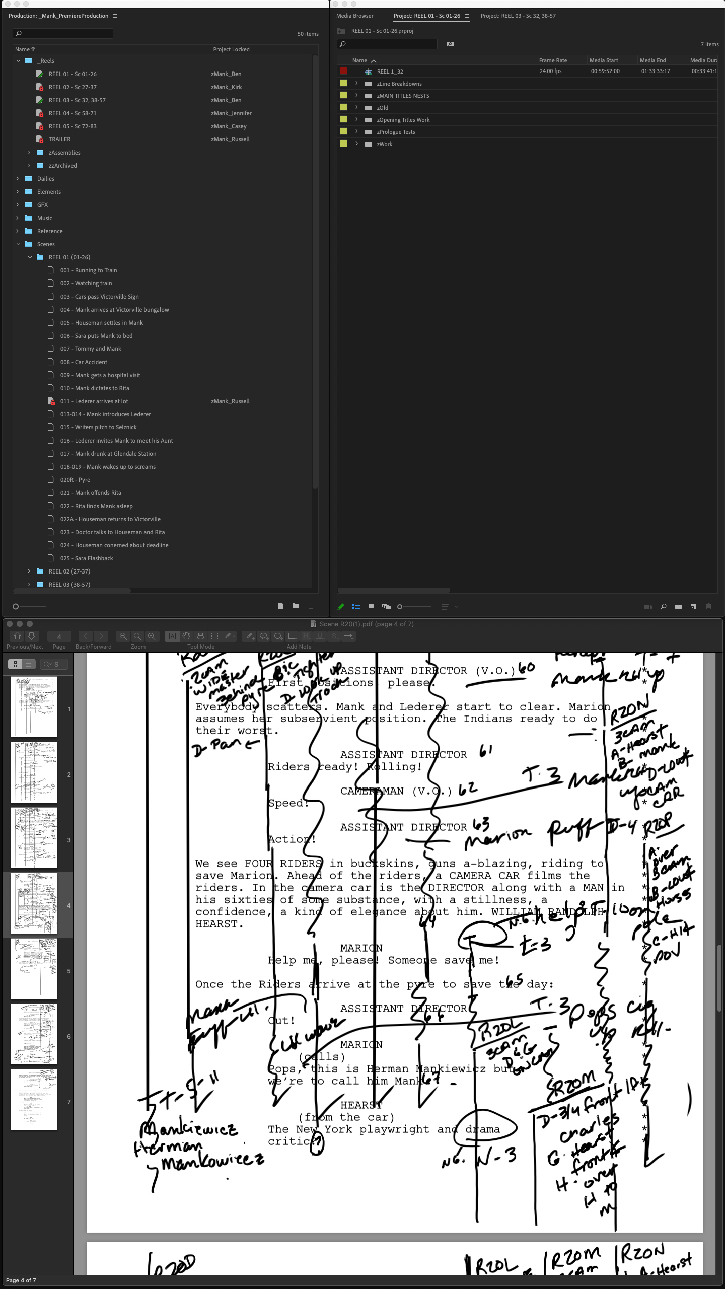 ART OF THE CUT on the workflows and methods for editing "Mank" 8