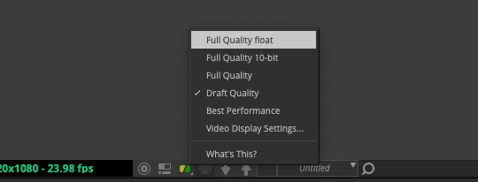 MC2019 - DNxUncompressed Float Video Settings