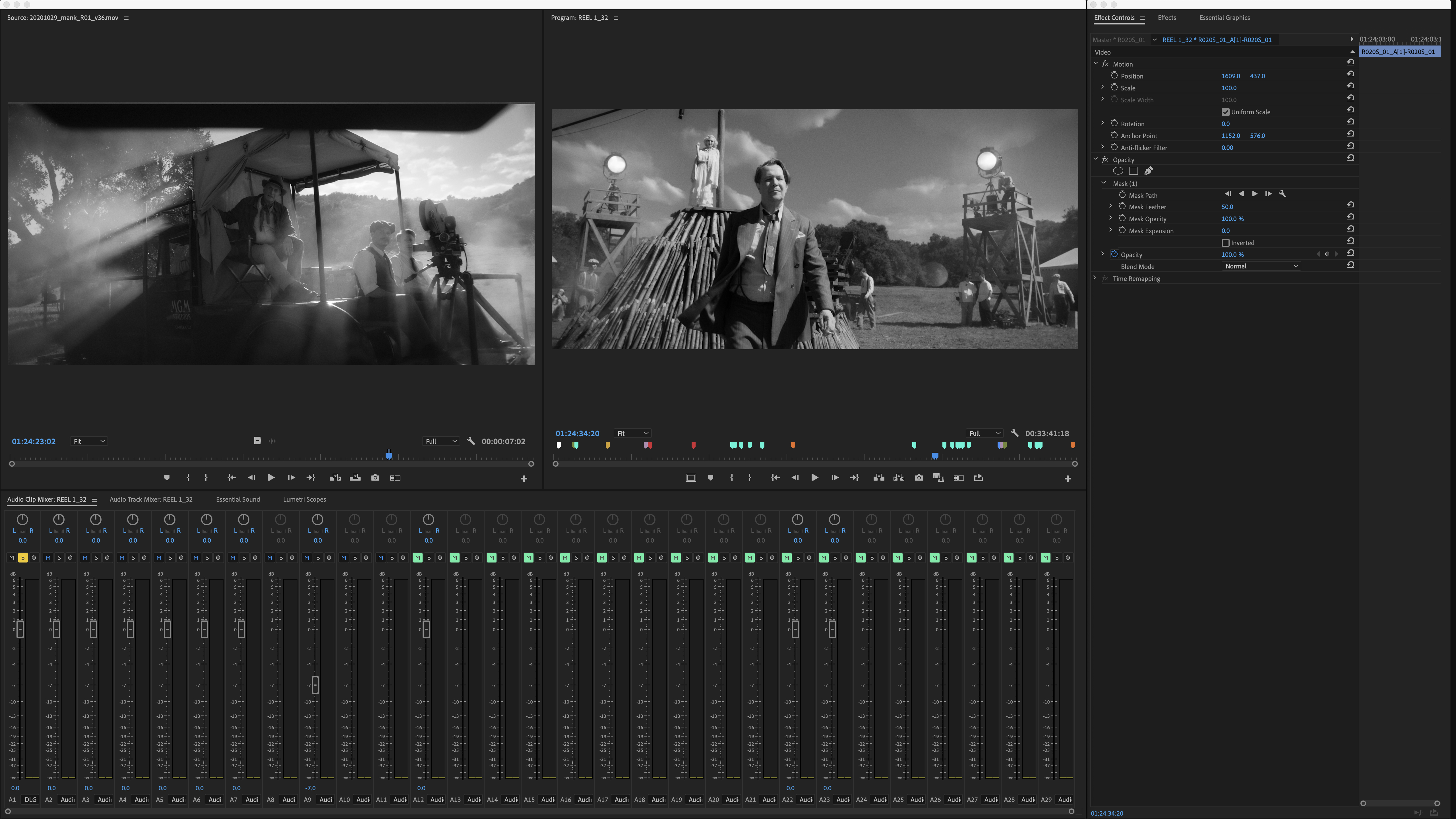 ART OF THE CUT on the workflows and methods for editing "Mank" 7