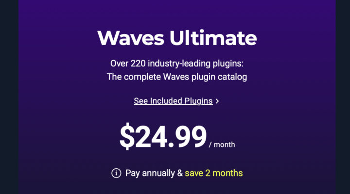 Waves audio goes subscription with Waves Creative Access 1