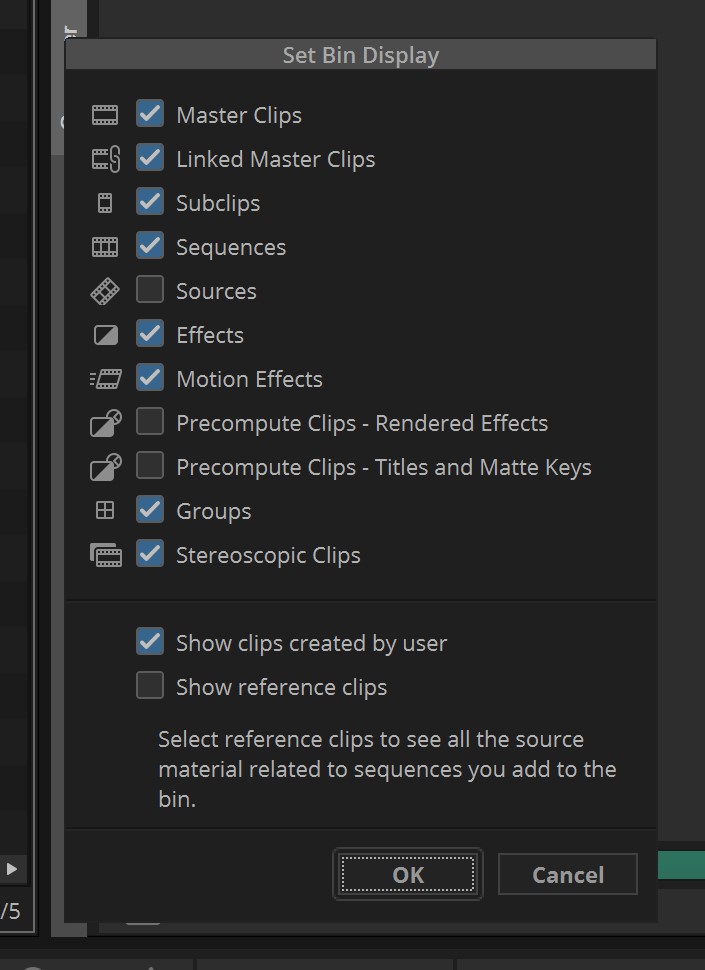 Media Composer In Depth: Set Bin Display 3 Set Bin Display in Bin Fast Menu 2