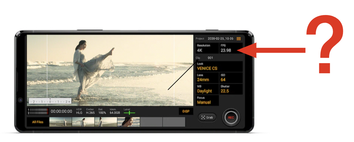 Sony Xperia 1 II’s Cinema Pro: non-integer framerates? 24