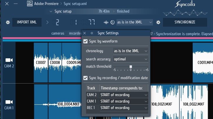 Audio Waveform Sync Shootout: PluralEyes vs Syncaila 20