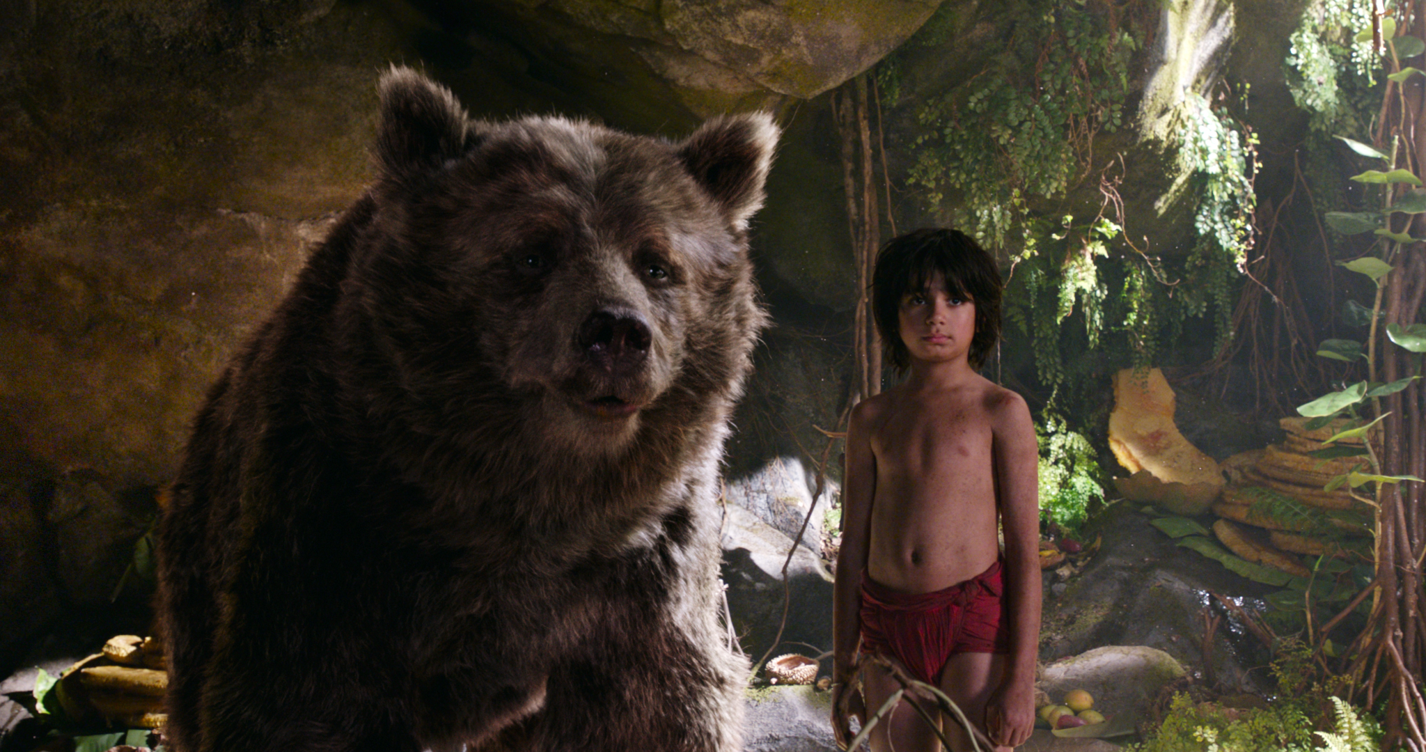 THE JUNGLE BOOK - (L-R) BALOO and MOWGLI. ©2106 Disney Enterprises, Inc. All Rights Reserved.