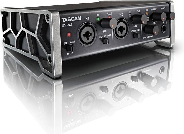Tascam US–2X2 preamp/A-D converter interface review 1