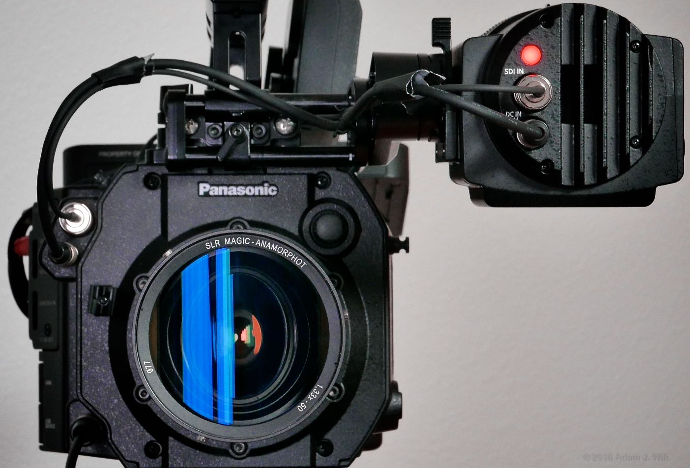 A 1.33x anamorphic adapter on the VariCam LT