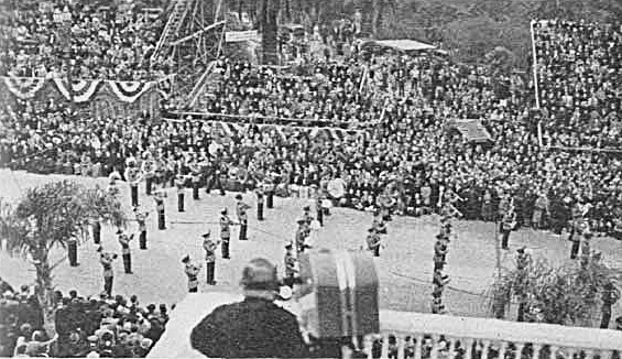 W6XAO (now KCBS-TV) telecasting the first television remote of the Tournament of Roses Parade in Pasadena, California, January 1st, 1940. From "Get Ready Now to Sell Television" 1944