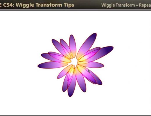 AE's Wiggle Transform animates each pedal of this flower automatically.