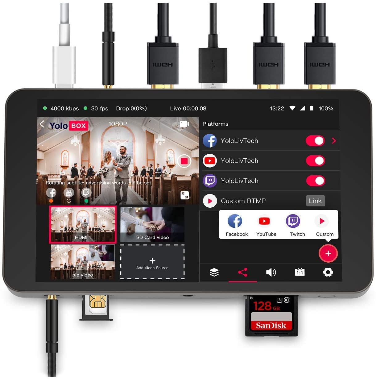 Review: YoloBox touchscreen video switcher-recorder-streaming encoder 12
