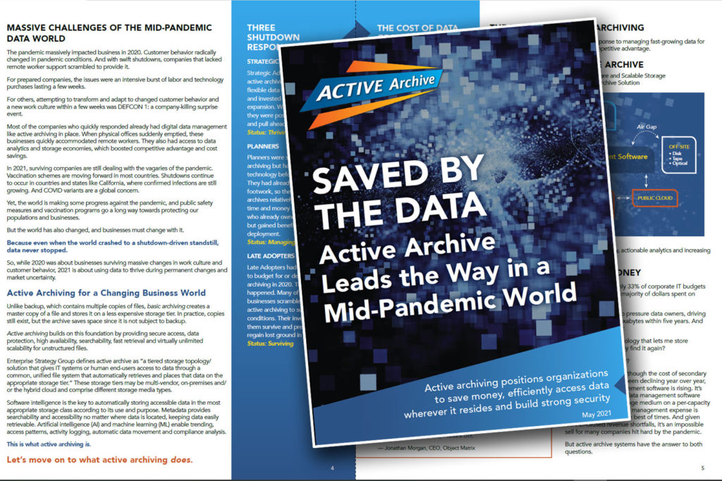 A report and a conference: how active archives can help you save money