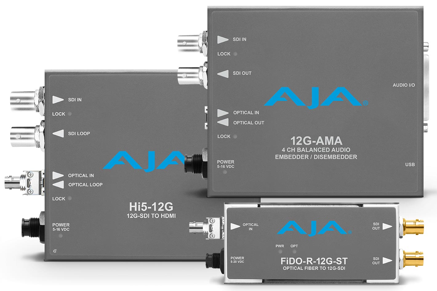 New AJA 12G-SDI Mini-Converters transfer 12G-SDI over long distance