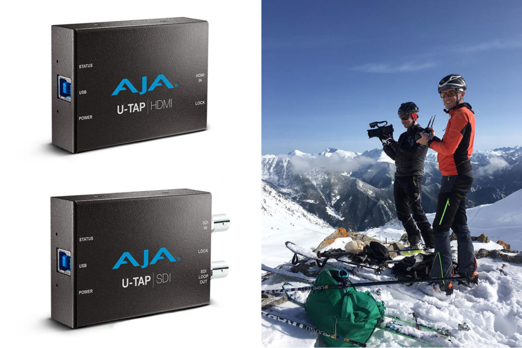 AJA solutions used to stream ski mountaineering