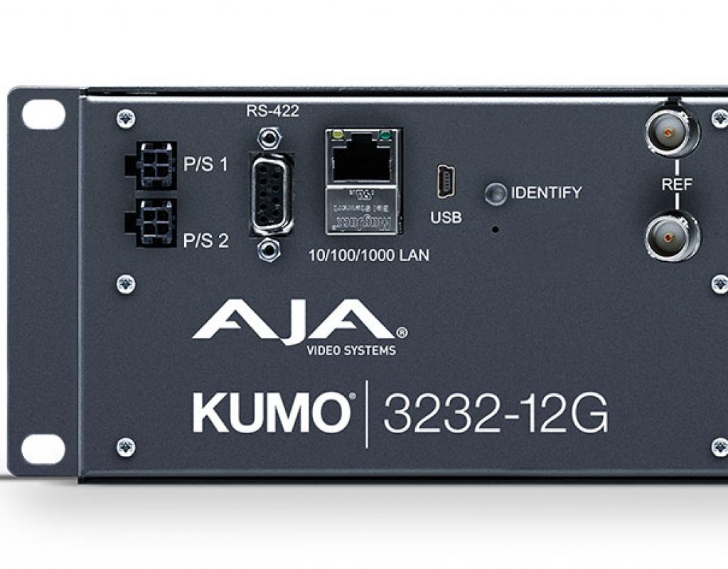 AJA ships KUMO 3232-12G compact 32x32 12G-SDI router