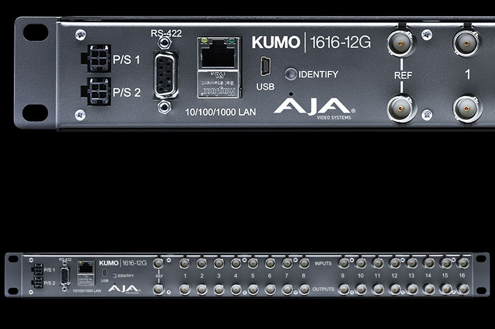 AJA releases KUMO 1616-12G Compact 12G-SDI Router
