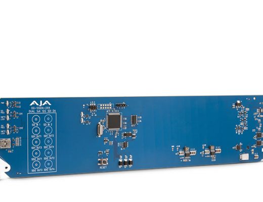 AJA shows OG-12GDA-2x4, an openGear 12G-SDI distribution amplifier 2