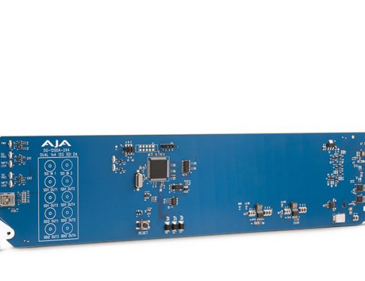 AJA shows OG-12GDA-2x4, an openGear 12G-SDI distribution amplifier 11
