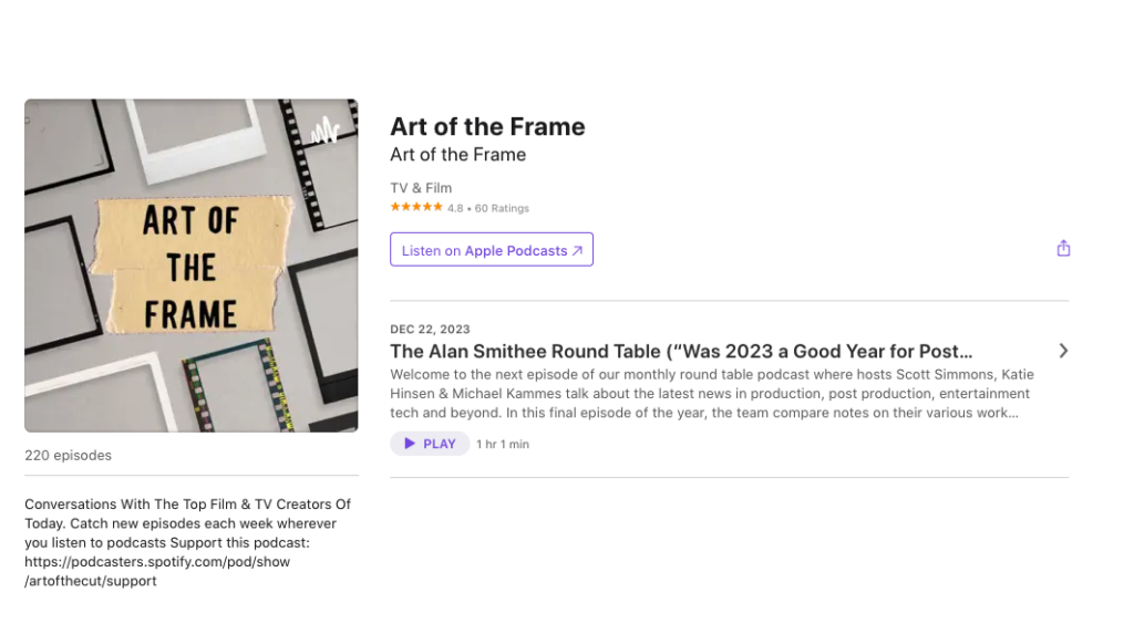 Art of the Frame Podcast: The Alan Smithee Round Table – Was 2023 a Good Year for Post Production? 1
