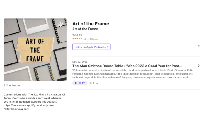 Art of the Frame Podcast: The Alan Smithee Round Table – Was 2023 a Good Year for Post Production? 1