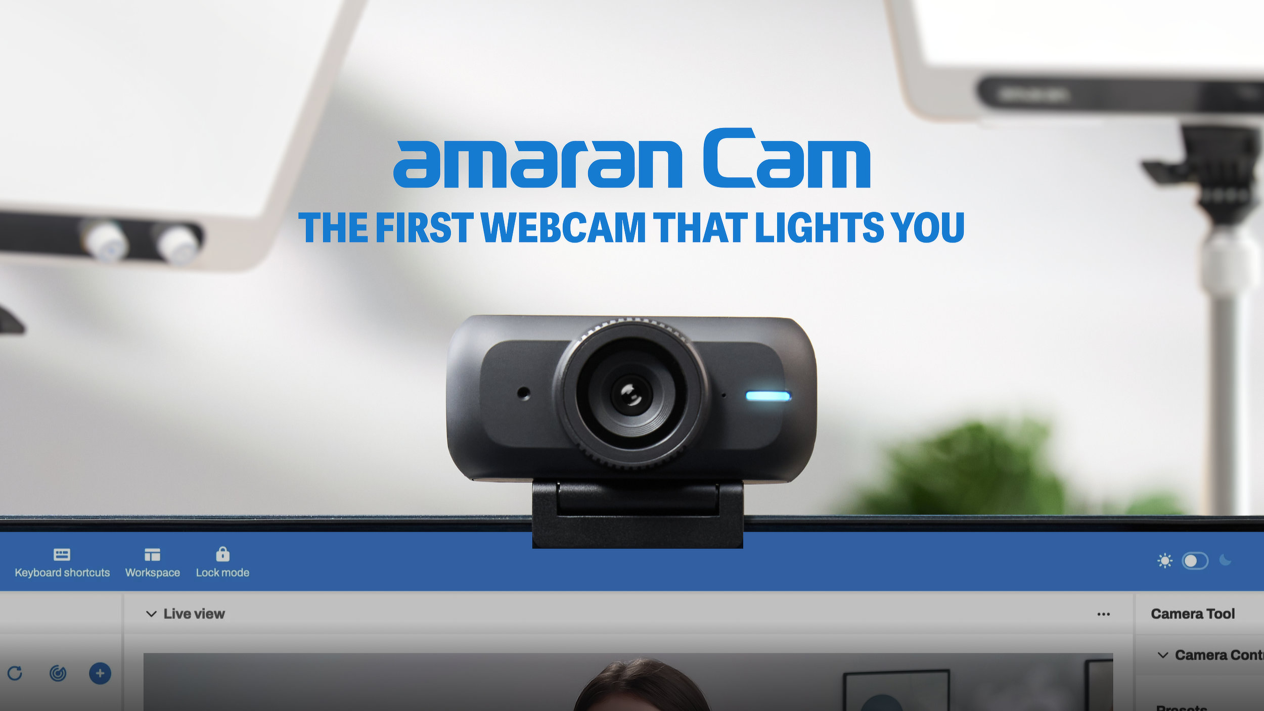 amaran Cam: a webcam with 4K60 image quality and Auto-Lighting