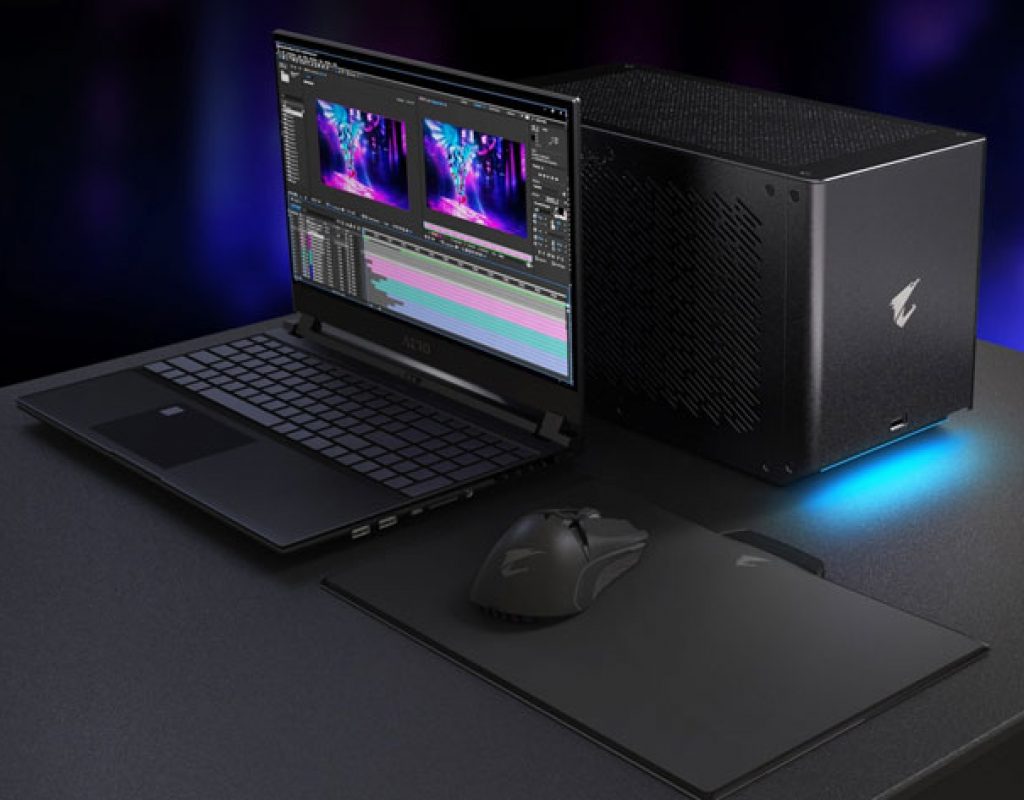 Gigabyte shows at CES 2020 the first water-cooled eGPU for content creators 9