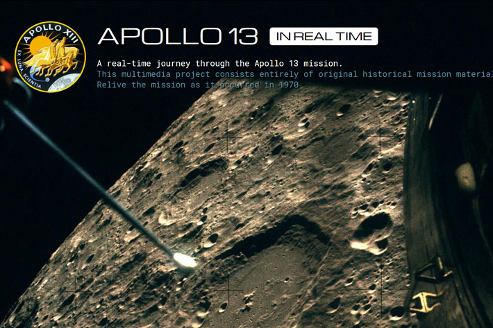 Apollo 13: films and audio allows us to relive the mission in real time