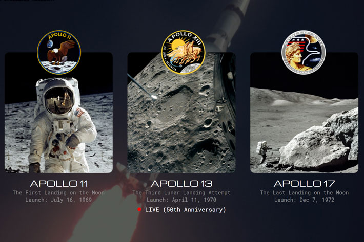 Apollo 13: films and audio allows us to relive the mission in real time