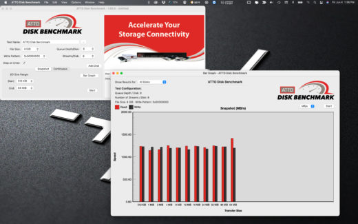 4TB PCIe 4.0 NVMe SSD - ATTO Test running 8 Simultaneous Streams